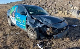 AK Parti Susuz Belediye Başkan adayı trafik kazasında yaralandı