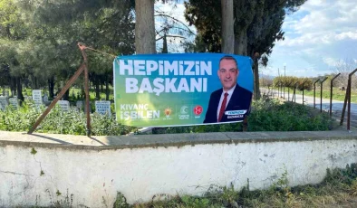 Aydın’da AK Parti Adayının Mezarlıkta Pankart Asması Tartışma Yarattı