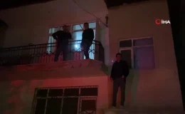 Aksaray’da 2. katta suçüstü yakalanan hırsız itfaiye merdiveniyle indirildi