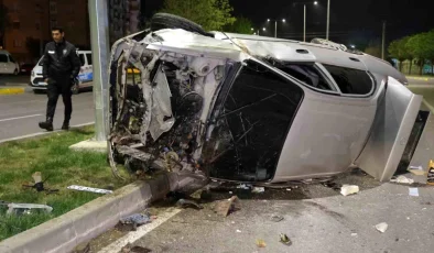 Aksaray’da Otomobil Takla Attı: Sürücü Ağır Yaralandı