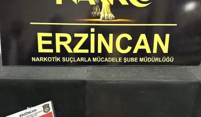 Erzincan’da 169,86 gram skunk ele geçirildi, 1 kişi gözaltına alındı