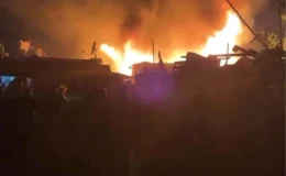 Sakarya’da çıkan yangında tek katlı ev alev topuna döndü