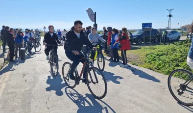 Samsun Bafra’da Kuş Cenneti’nde Bisiklet Turu Düzenlendi