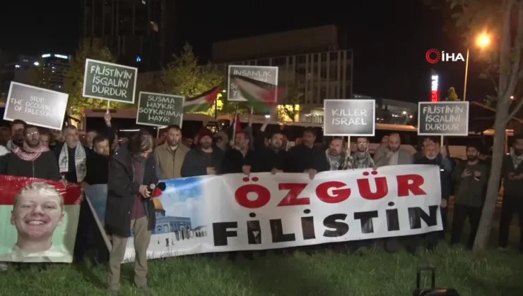 Filistin Dayanışma Platformu İsrail’in Refah’ta başlattığı saldırıyı protesto etti