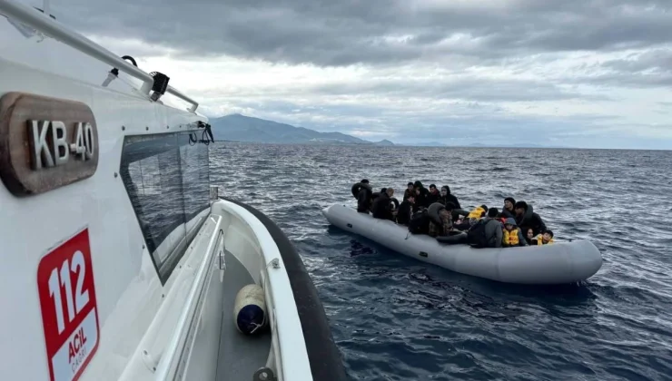 İzmir Dikili açıklarında 47 düzensiz göçmen kurtarıldı