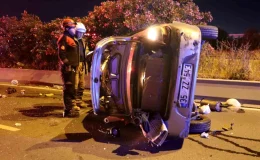 İzmir’de Otomobil Takla Attı: Sürücü Ağır Yaralandı