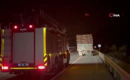 Kamyona arkadan çarpan kamyonetin sürücüsü yaralandı