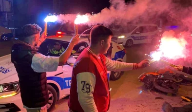 Karabük’te kaza ihbarına giden polisler sürprizle karşılaştı