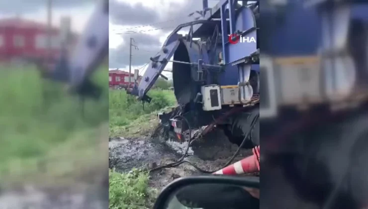 Tekirdağ’da çevre skandalı: TESKİ aracı dereyi kirletirken böyle görüntülendi