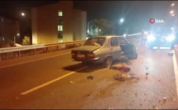 Polisleri peşine taktı… Önce kaza yaptı, ardından kaçtı