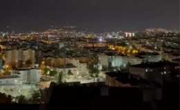 Ankara’da görülen meteorun ışıkları