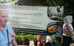 Kuğulu Park’ta Hayvanları Koruma Kanunu protestosu
