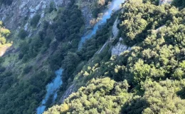 Sinop’ta Yangın Müdahalesi Sırasında İtfaiye Personeli Uçurumdan Düştü